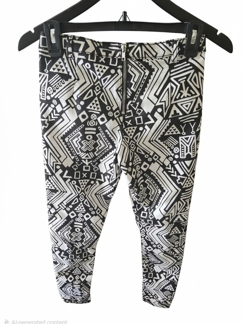H&M Black and White Geometric Skinny Jeans - Picture 4 of 5
